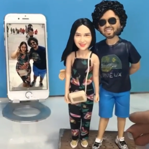 Double Bobblehead Fully Body Custom Bobblehead With Text Gift For Couple