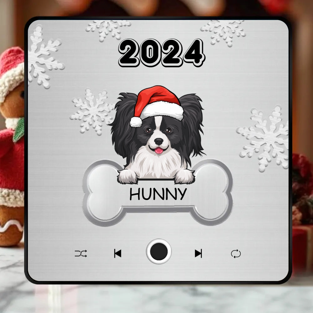 Personalized Music Fridge Magnet Custom Pet Dog Merry Christmas Custom Music Magnets Can Play Songs Christmas Gift Pet Lovers Gifts