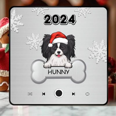 Personalized Music Fridge Magnet Custom Pet Dog Merry Christmas Custom Music Magnets Can Play Songs Christmas Gift Pet Lovers Gifts - mysiliconefoodbag