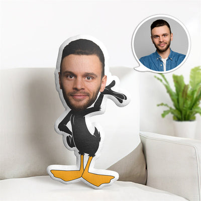 Custom Face Pillow Photo Cartoon Doll Personalzied Duck MiniMe Pillow Gifts for Him