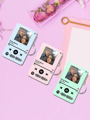 Custom Keychains Scannable Spotify Code Colorful Acrylic Music Gifts - mysiliconefoodbag