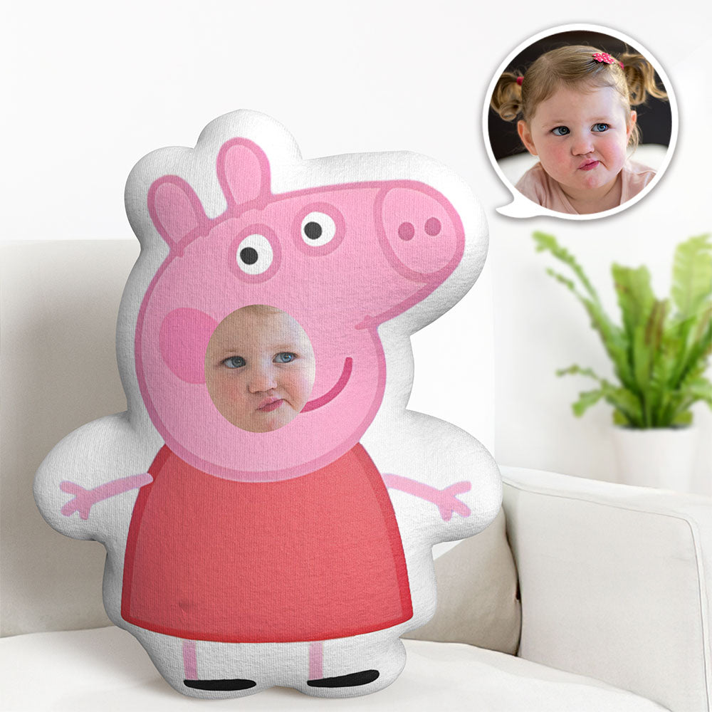 Custom Face Pillow Minime Pig Daughter Personalized Photo Gifts for Her