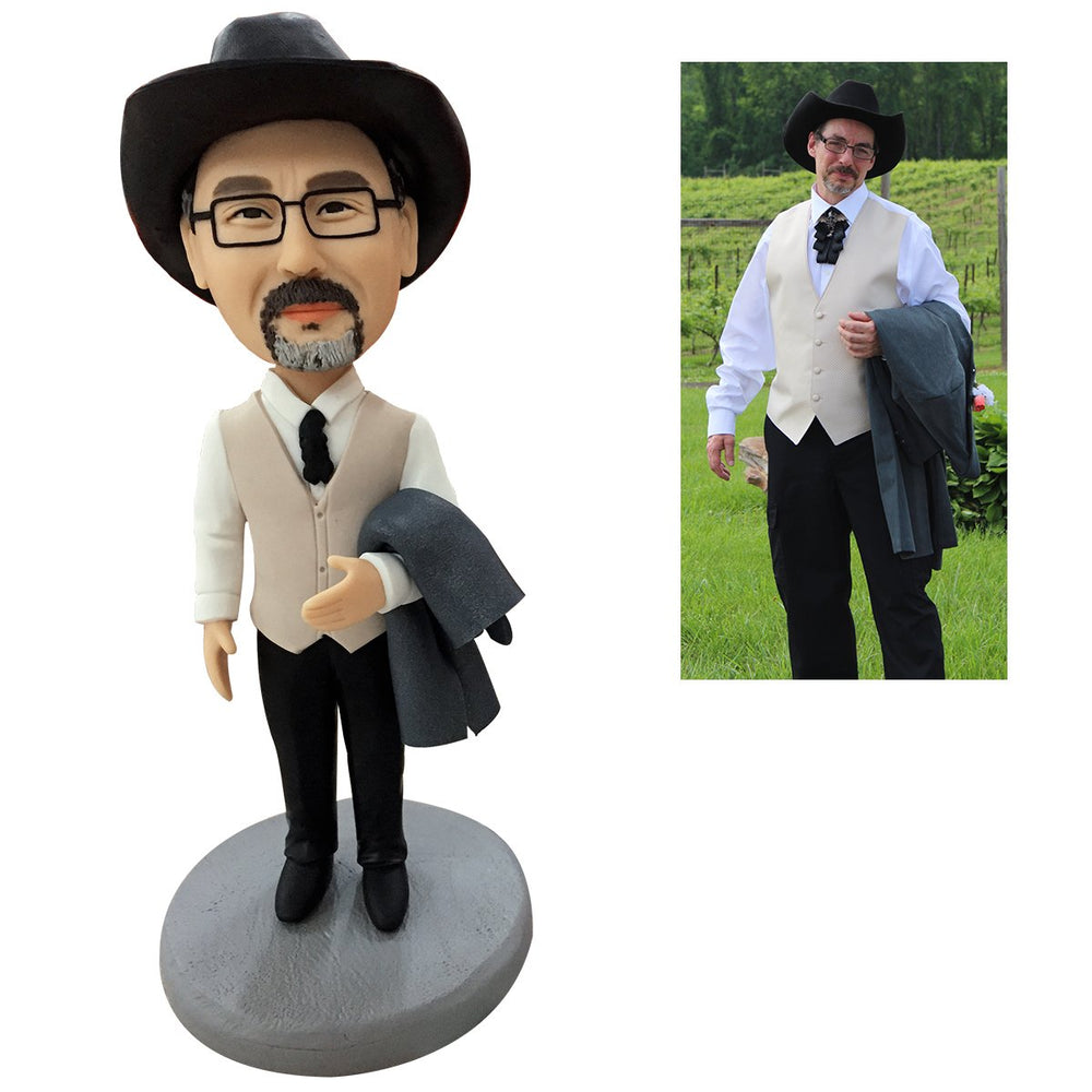 Fully Body Customizable 1 Person Custom Bobbleheads With Engraved Text