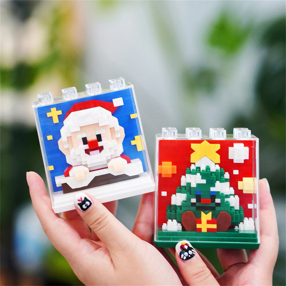 Christmas Building Block Toys with Cover Christmas Block Toys Gift for Kids