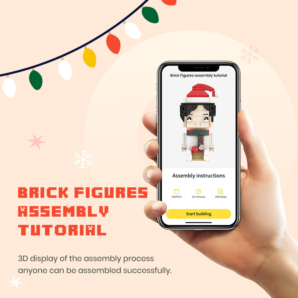 Customizable Fully Body 2 People Custom Brick Figures Gifts for Dad