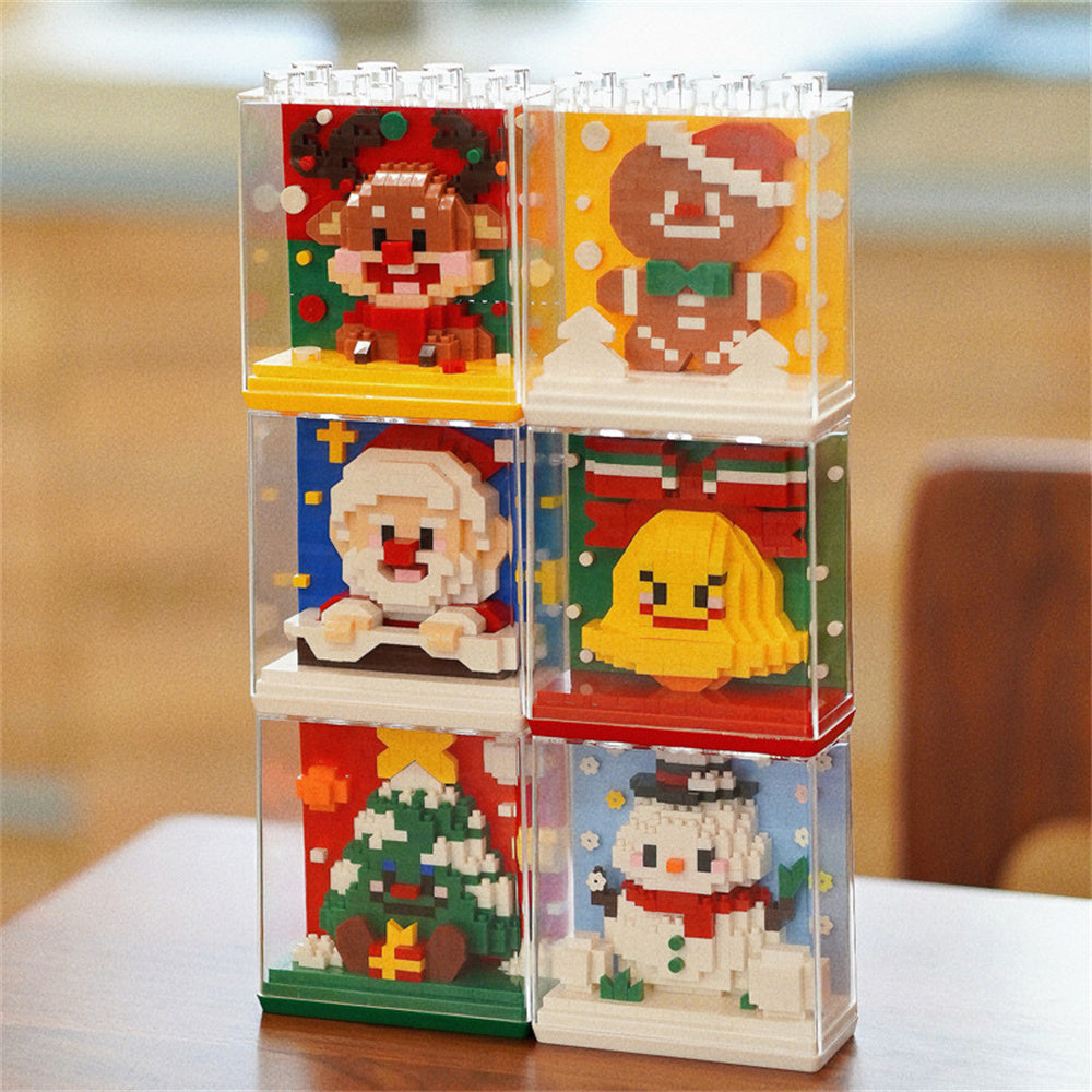 Christmas Building Block Toys with Cover Christmas Block Toys Gift for Kids