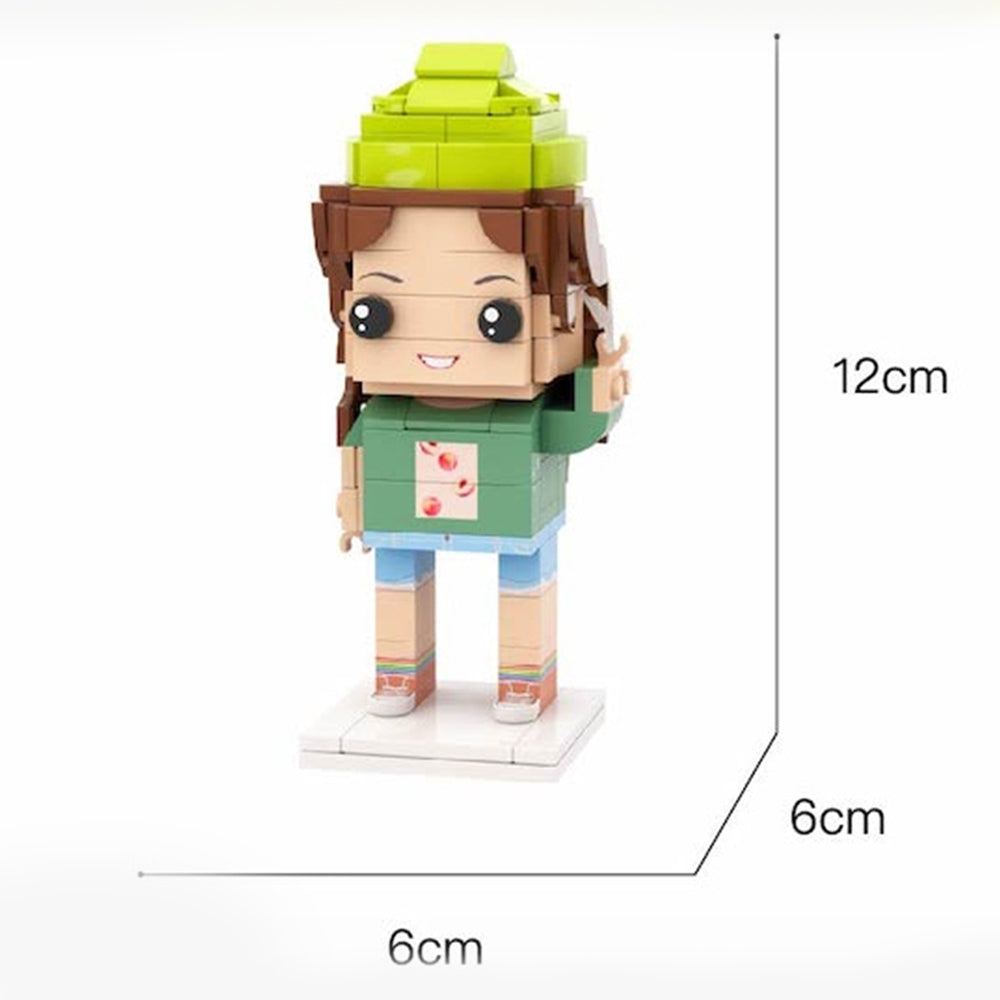Custom Head Brick Figures NO.1 Dad Brick Figures Small Particle Block Toy Gifts for Dad