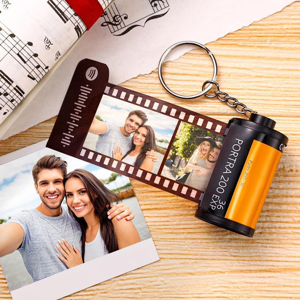 Anniversary Gifts Custom Spotify Code Camera Film Roll Keychain Gifts For Boyfriend 5-20 Photos