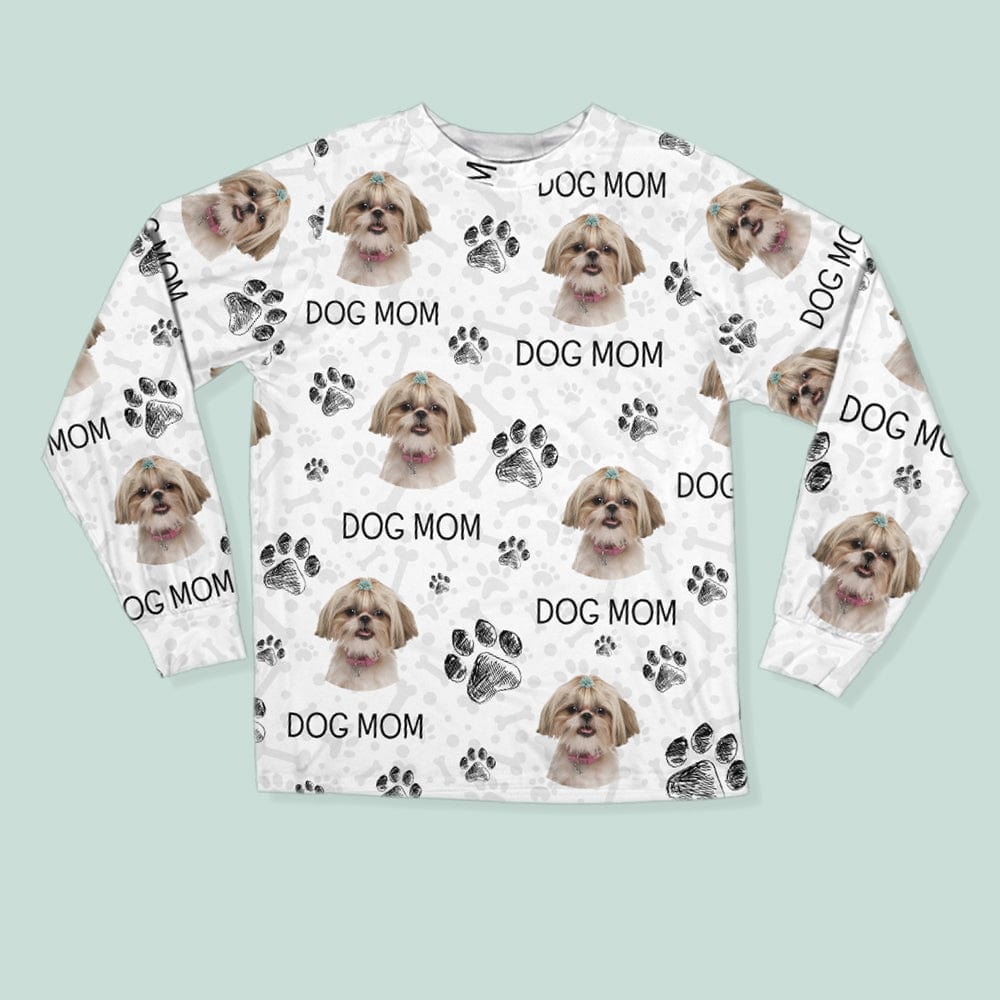 Custom Photo With Paw For Dog Lovers Sleepwear