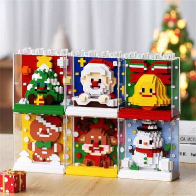 Christmas Building Block Toys with Cover Christmas Block Toys Gift for Kids - mysiliconefoodbag