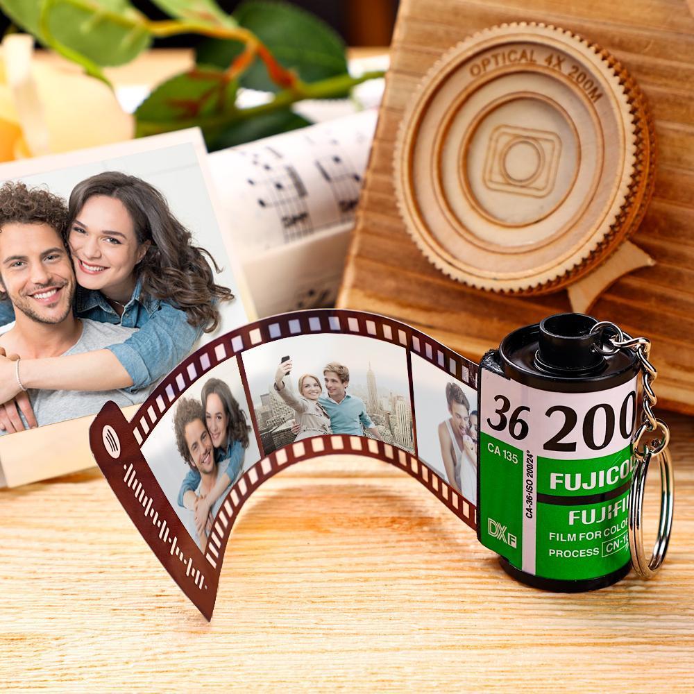 Anniversary Gifts Custom Music Code Camera Film Roll Keychain Gifts For Boyfriend 5-20 Photos