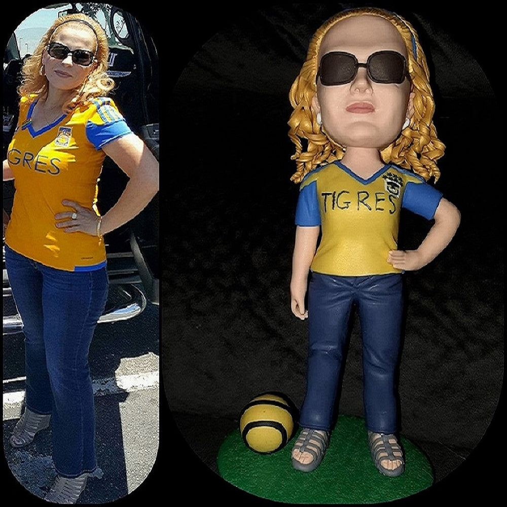 Fully Customizable Female 1 person Custom Bobbleheads With Engraved Text