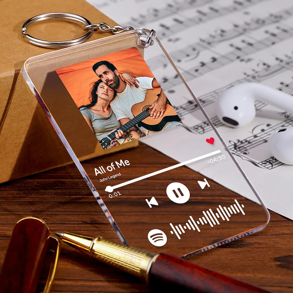 Custom Keychains Scannable Spotify Code Colorful Acrylic Music Gifts