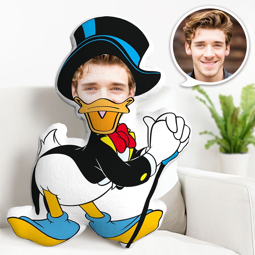 Custom Face Minime Throw Pillow Cartoon Duck Pillow Personalized Throw Pillow Gifts