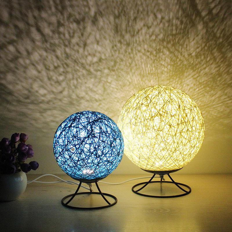 Sepak Takraw Night Light Moon Lamp LED Decorative Night Light Seven Colors Usb Table Lamp Bedroom Bedside Home Decoration Gift