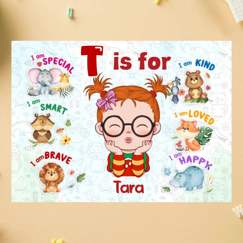 Custom Animal Jigsaw Puzzle – Personalized Gift for Kids Featuring Favorite Animals and a Special Message, Perfect for Birthdays or Holidays