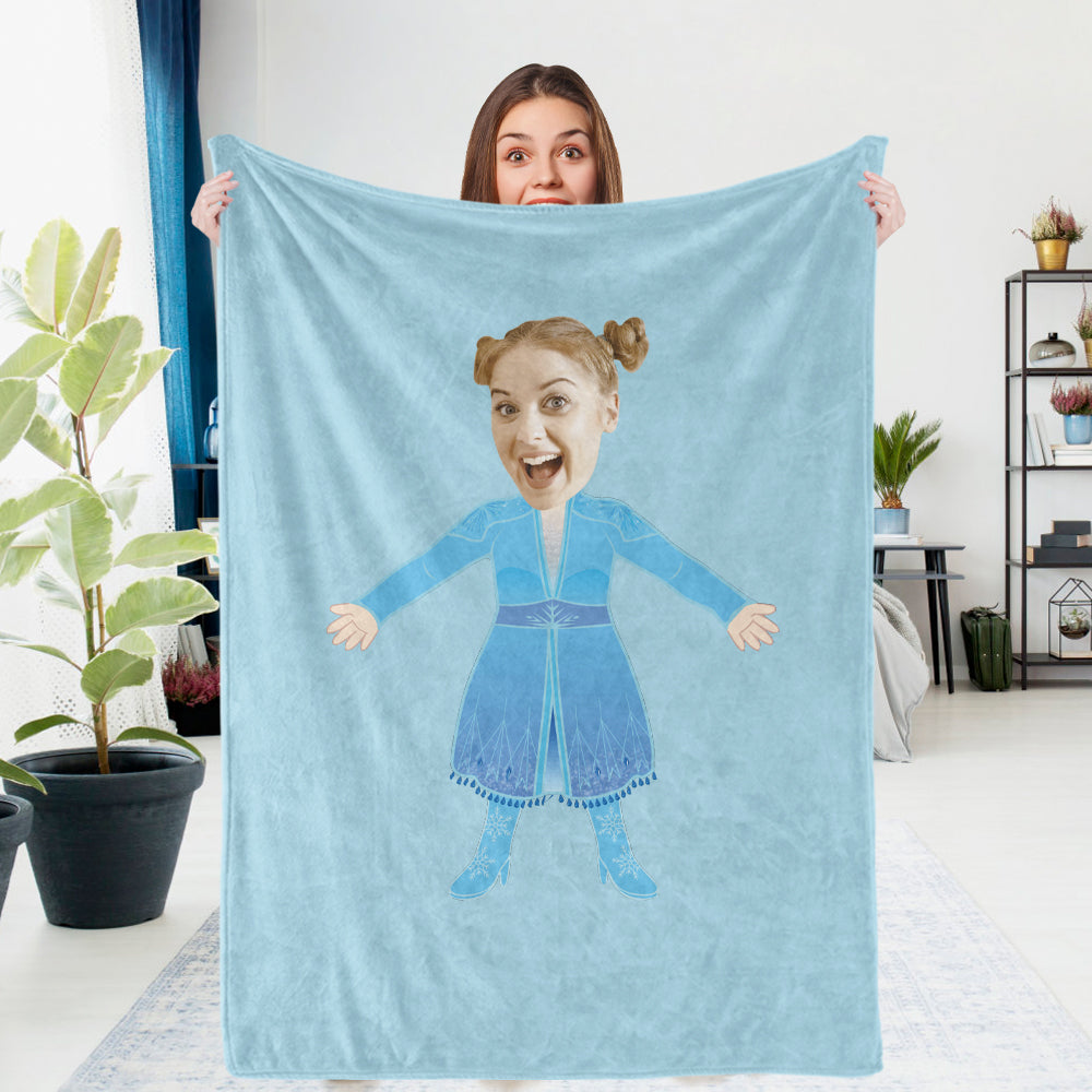 Custom Photo Blanket Unique Queen Elsa Personalized Photo Gifts Unique Customized Gifts