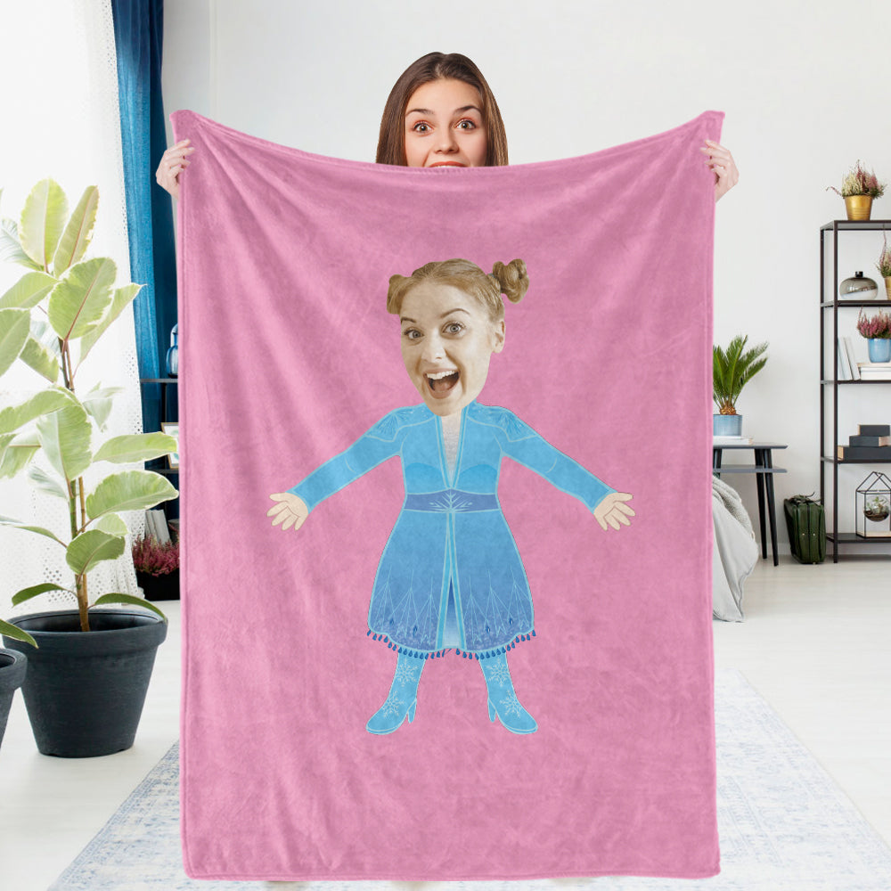 Custom Photo Blanket Unique Queen Elsa Personalized Photo Gifts Unique Customized Gifts