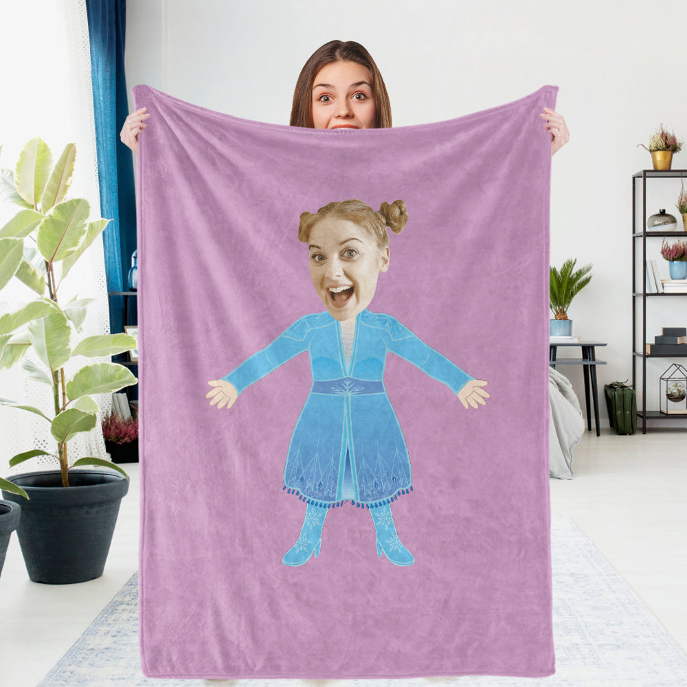 Custom Photo Blanket Unique Queen Elsa Personalized Photo Gifts Unique Customized Gifts