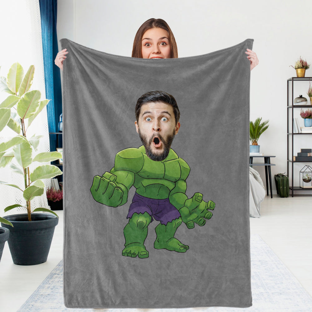 Custom Photo Blanket Unique Hulk Personalized Photo Gifts Unique Customized Gifts