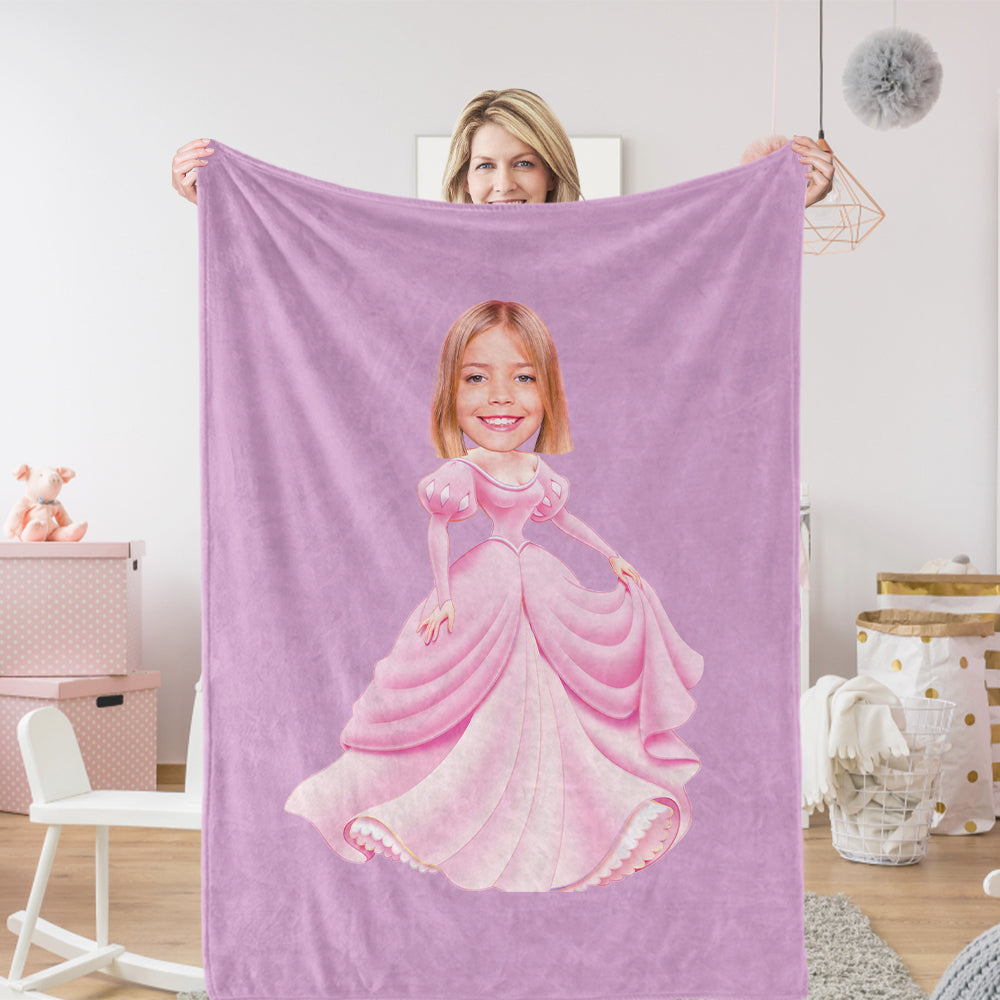 Gifts for Daughter Custom Princess Blankets Personalized Photo Blanket Surprise for Her