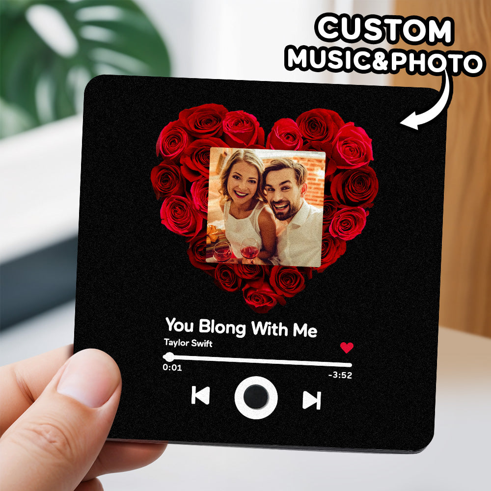 Personalized Photo Album Music Fridge Magnet Music Wall Photo Sticker Music Movement That Can Be Played Without Cell Phone Music Fridge Magnet Pro Can Play Songs