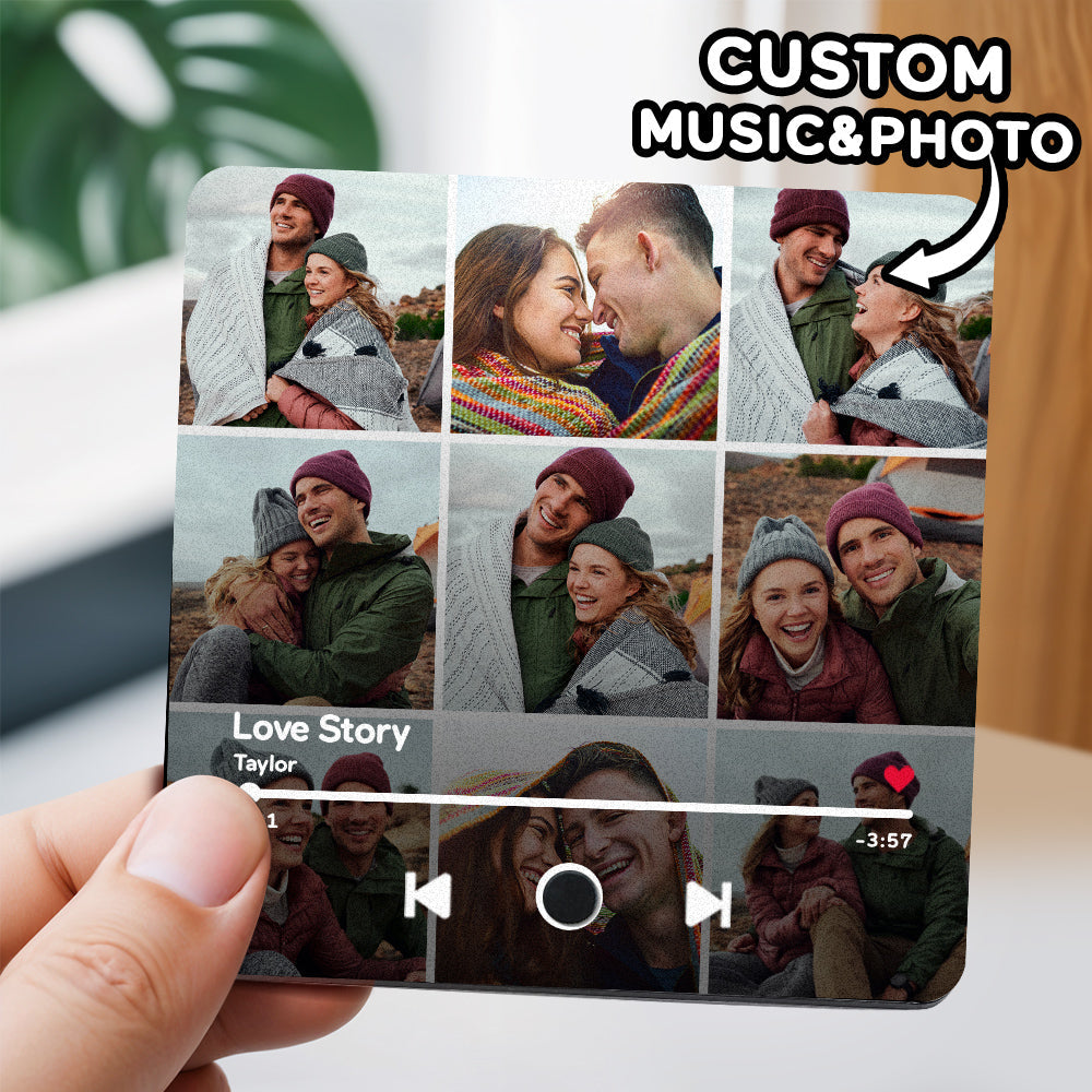 Personalized Photo Album Music Fridge Magnet Music Wall Photo Sticker Music Movement That Can Be Played Without Cell Phone Music Fridge Magnet Pro Can Play Songs