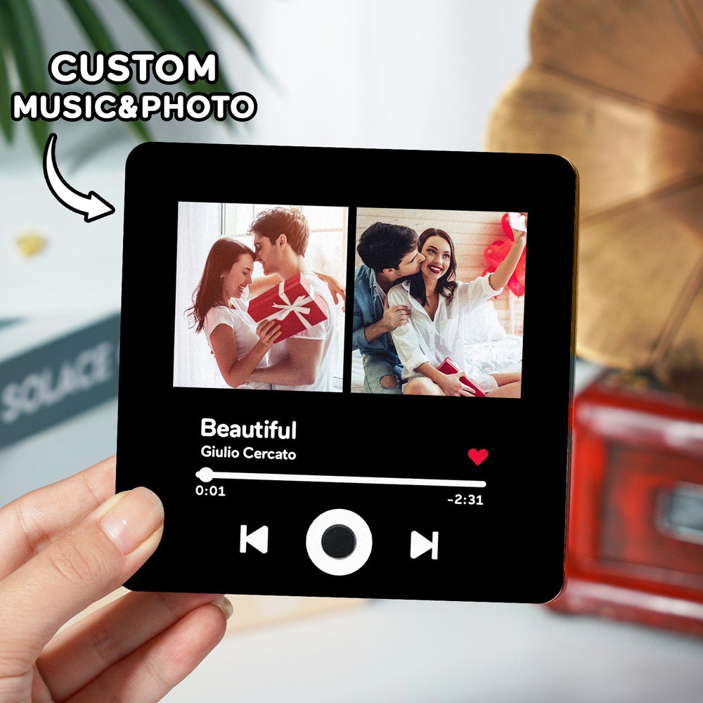 Personalized Photo Album Music Fridge Magnet Music Wall Photo Sticker Music Movement That Can Be Played Without Cell Phone Music Fridge Magnet Pro Can Play Songs