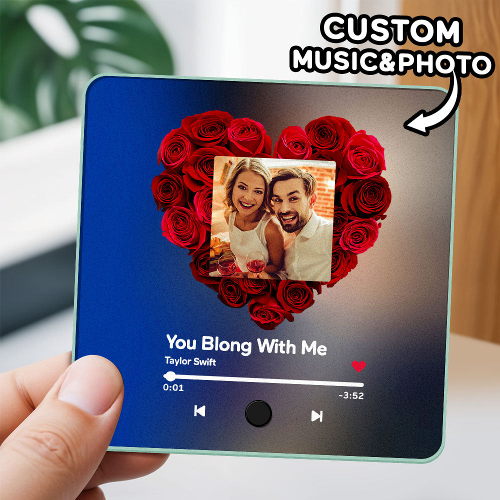 Customized Album Music Fridge Magnet Personalized Moon Phase Music Fridge Magnet Can Play Songs and Adjust Volume