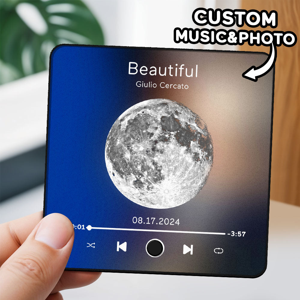 Personalized Photo Album Music Fridge Magnet Music Wall Photo Sticker Music Movement That Can Be Played Without Cell Phone Music Fridge Magnet Pro Can Play Songs