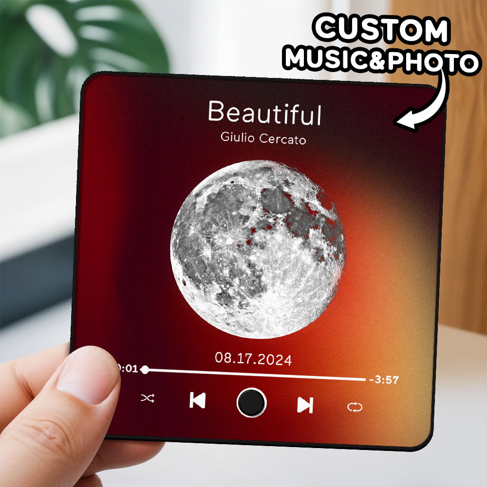 Personalized Photo Album Music Fridge Magnet Music Wall Photo Sticker Music Movement That Can Be Played Without Cell Phone Music Fridge Magnet Pro Can Play Songs