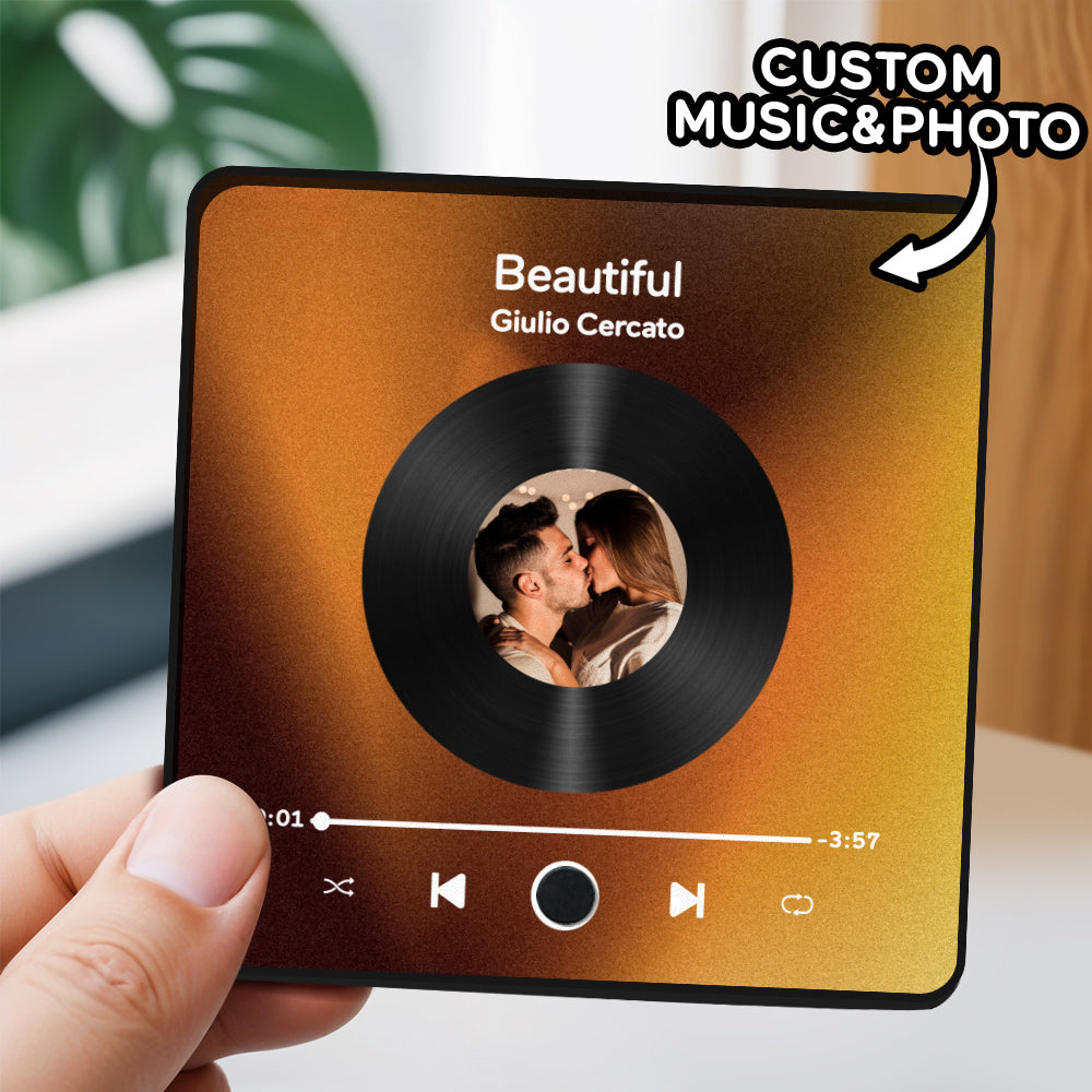 Personalized Photo Album Music Fridge Magnet Music Wall Photo Sticker Music Movement That Can Be Played Without Cell Phone Music Fridge Magnet Pro Can Play Songs