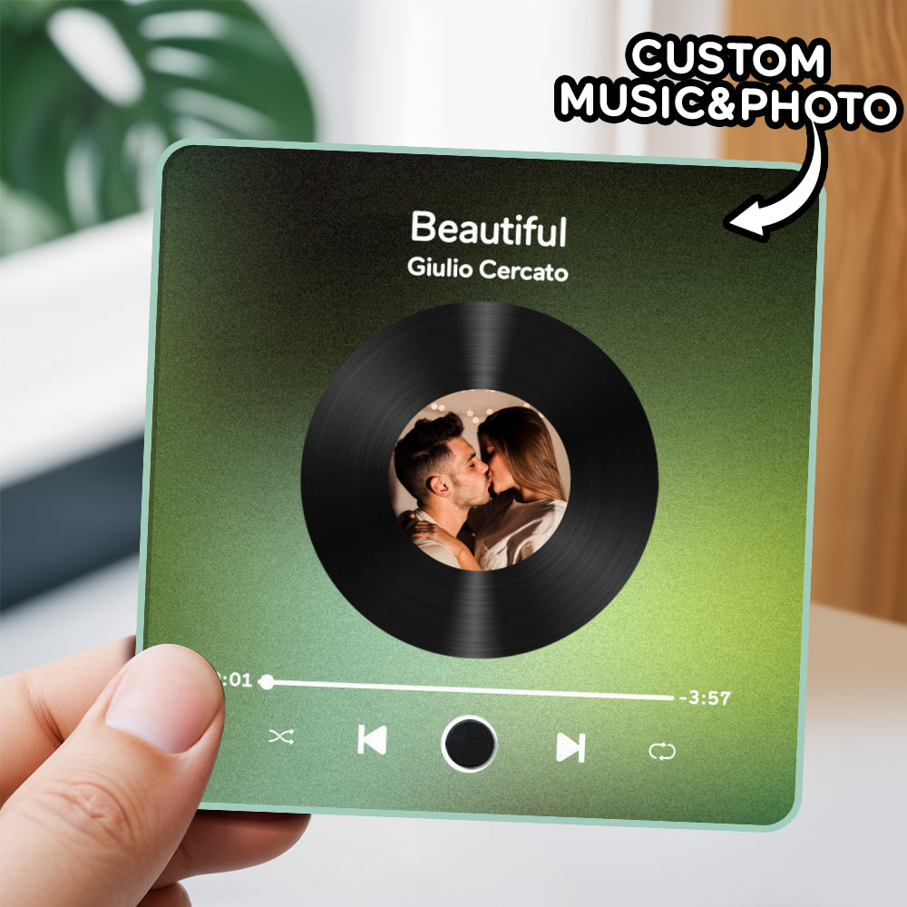 Personalized Photo Album Music Fridge Magnet Music Wall Photo Sticker Music Movement That Can Be Played Without Cell Phone Music Fridge Magnet Pro Can Play Songs