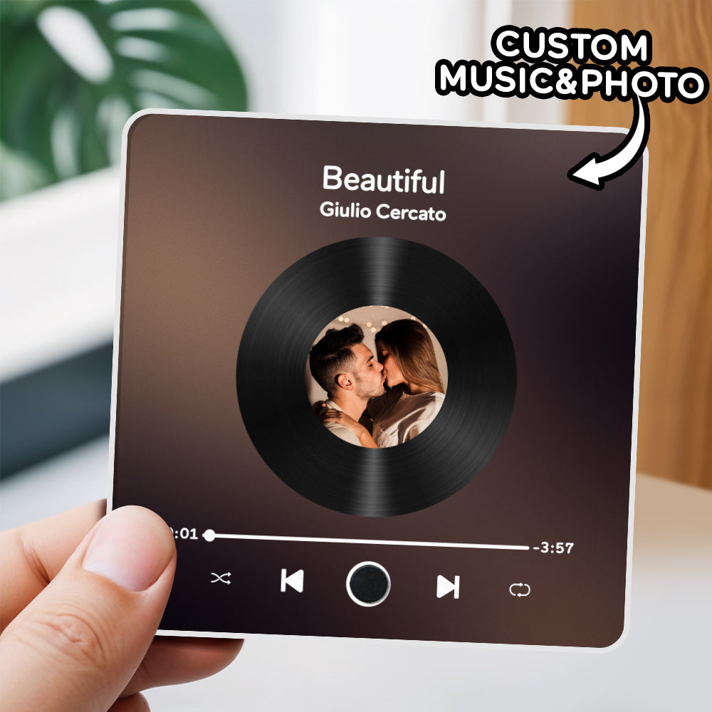 Personalized Photo Album Music Fridge Magnet Music Wall Photo Sticker Music Movement That Can Be Played Without Cell Phone Music Fridge Magnet Pro Can Play Songs