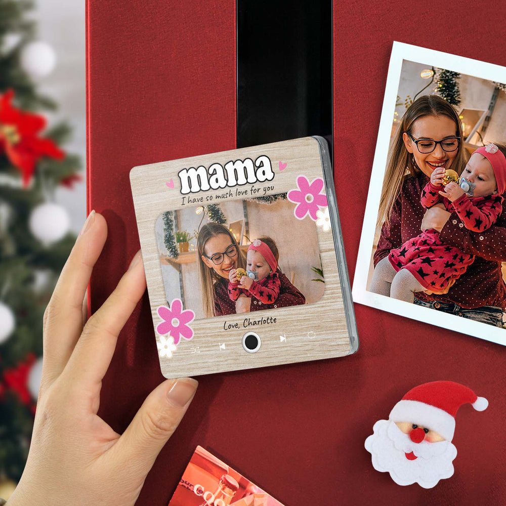 Personalized Christmas Gift for Mom Music Fridge Magnet Custom Music Magnets Can Play Songs Family Gifts