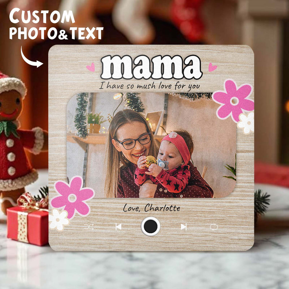 Personalized Christmas Gift for Mom Music Fridge Magnet Custom Music Magnets Can Play Songs Family Gifts