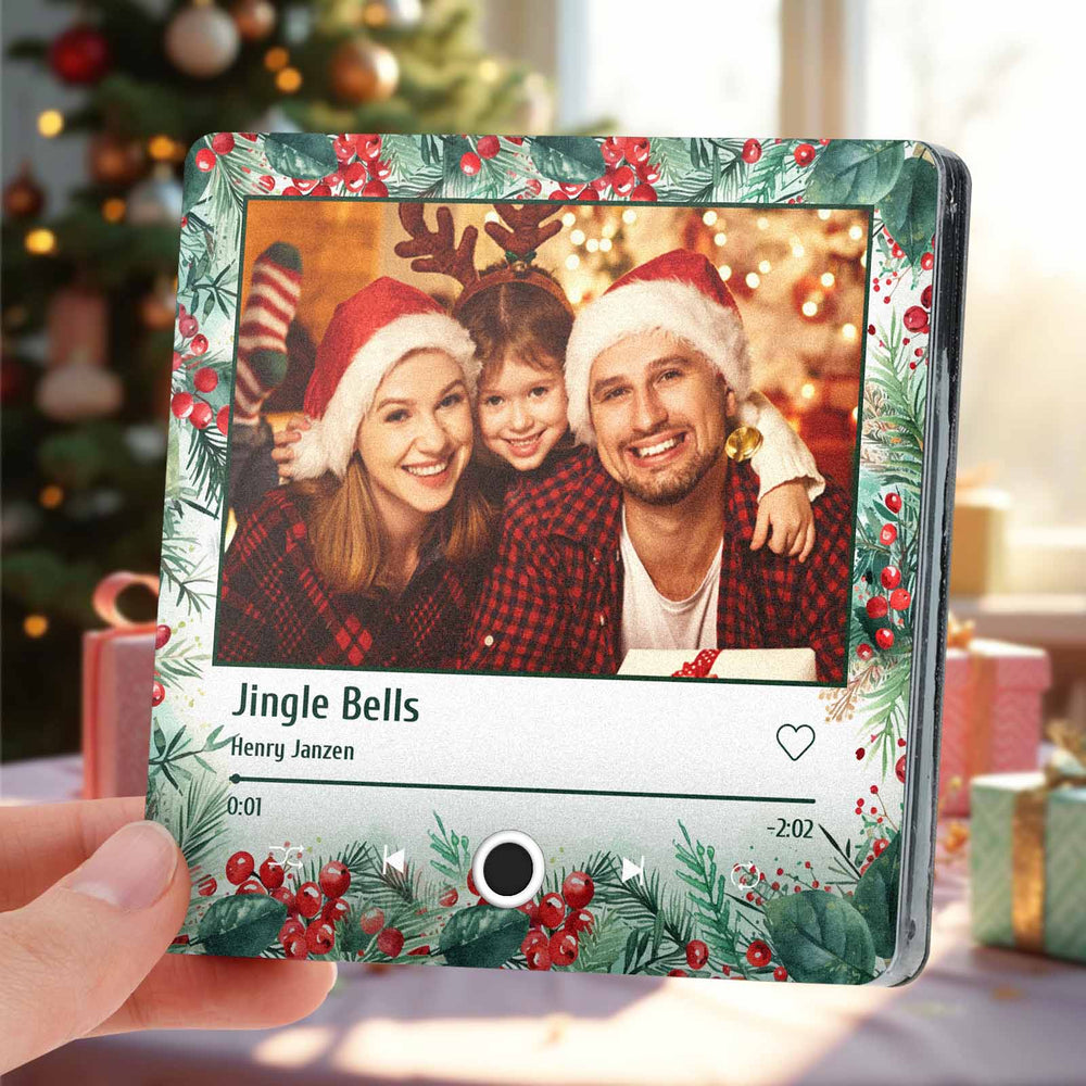 Music Fridge Magnet Personalized Christmas Family Photo Music Magnets Can Play Songs Christmas Gifts