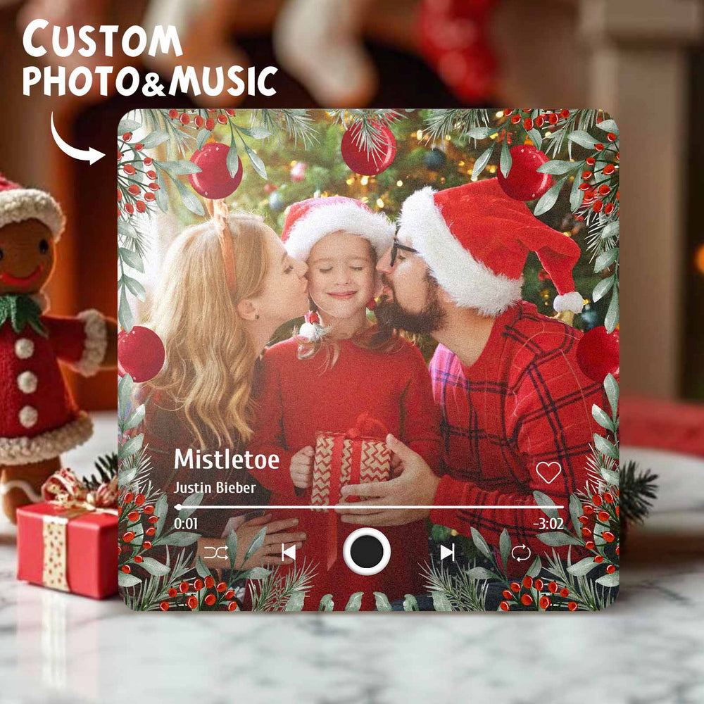 Music Fridge Magnet Personalized Christmas Family Photo Music Magnets Can Play Songs Christmas Gifts