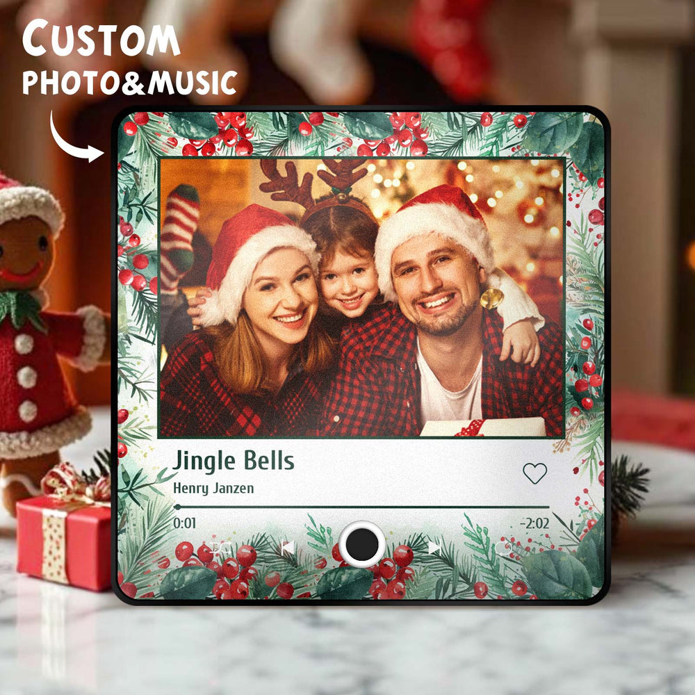 Christmas Music Fridge Magnet Personalized Family Photo Music Magnets Can Play Songs Christmas Gifts