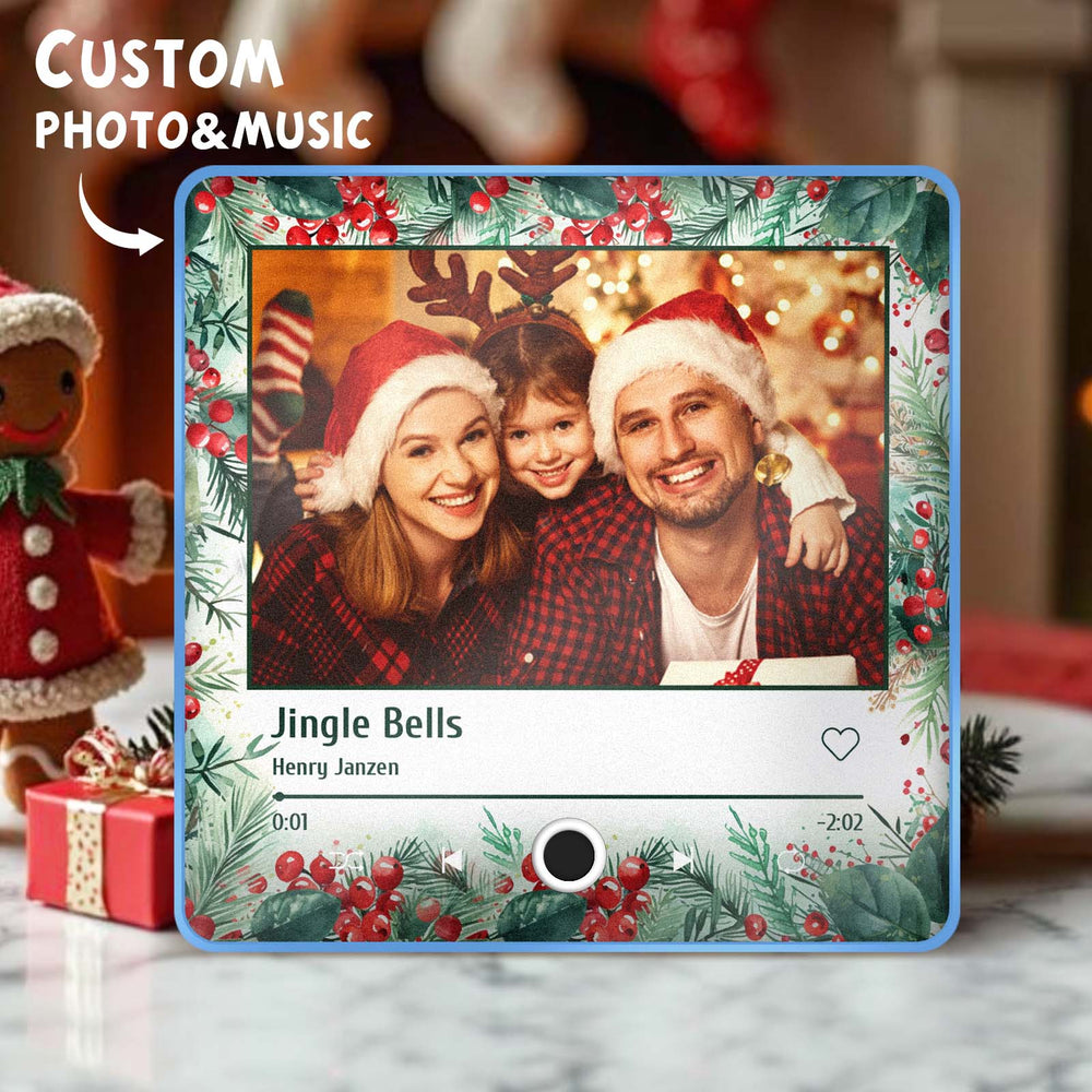 Personalized Family Photo Music Fridge Magnet Christmas Gifts for Family Custom Music Magnets Can Play Songs