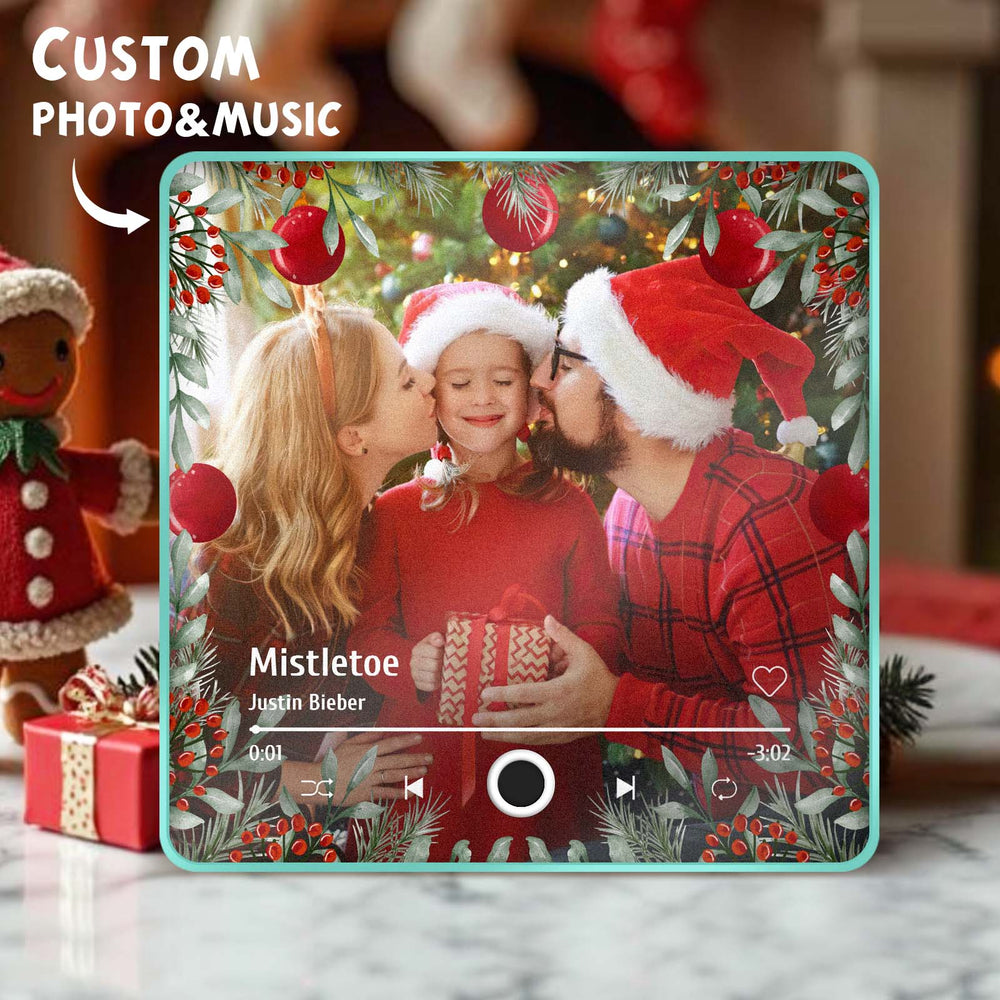 Christmas Music Fridge Magnet Personalized Family Photo Music Magnets Can Play Songs Christmas Gifts