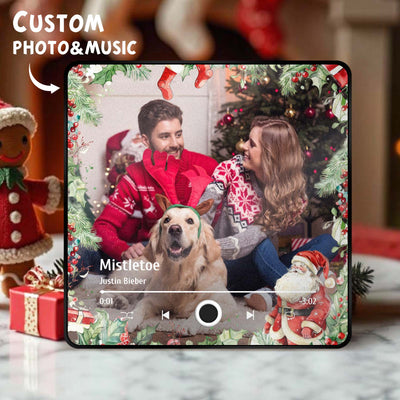 Custom Family Photo Music Fridge Magnet Christmas Gifts for Family Personalized Music Magnets Can Play Songs - mysiliconefoodbag