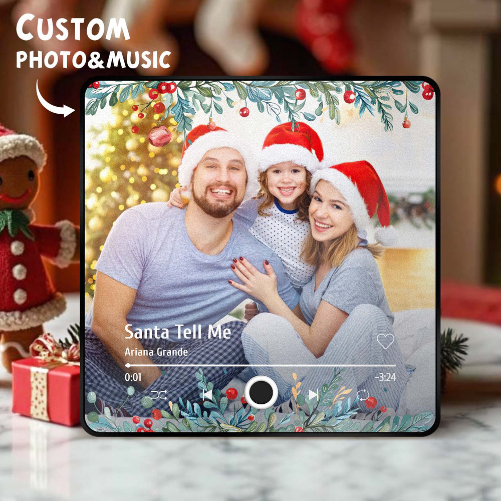 Music Fridge Magnet Personalized Christmas Family Photo Music Magnets Can Play Songs Christmas Gifts