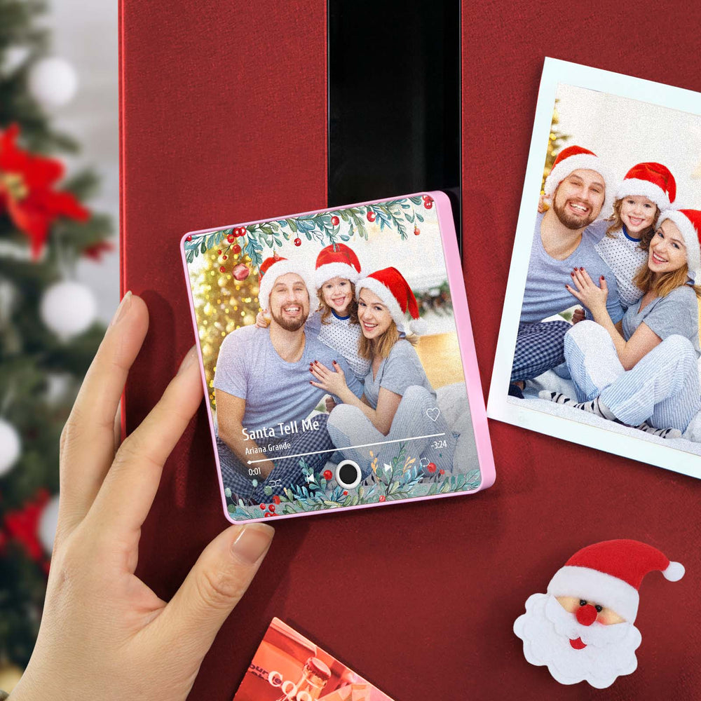 Custom Photo Music Fridge Magnet Christmas Gifts for Lovers Personalized Music Magnets Can Play Songs