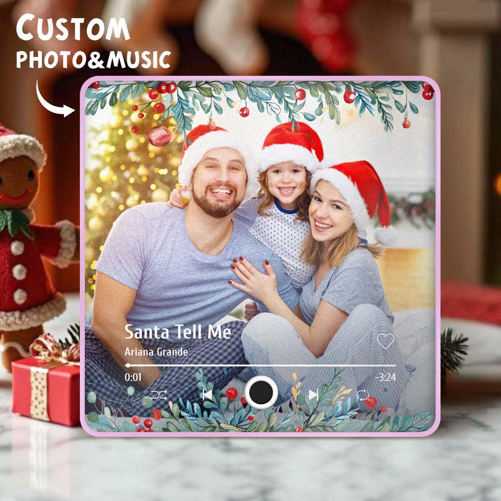 Personalized Family Photo Music Fridge Magnet Christmas Gifts for Family Custom Music Magnets Can Play Songs