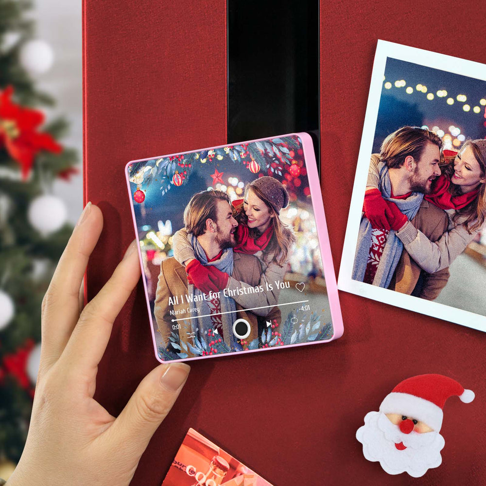 Custom Photo Music Fridge Magnet Christmas Gifts for Lovers Personalized Music Magnets Can Play Songs