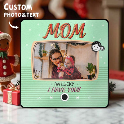 Personalized Music Fridge Magnet Christmas Gift for Mom Custom Music Magnets Can Play Songs Family Gifts - mysiliconefoodbag