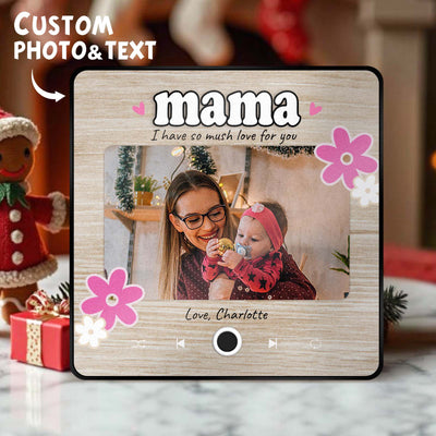 Personalized Christmas Gift for Mom Music Fridge Magnet Custom Music Magnets Can Play Songs Family Gifts - mysiliconefoodbag