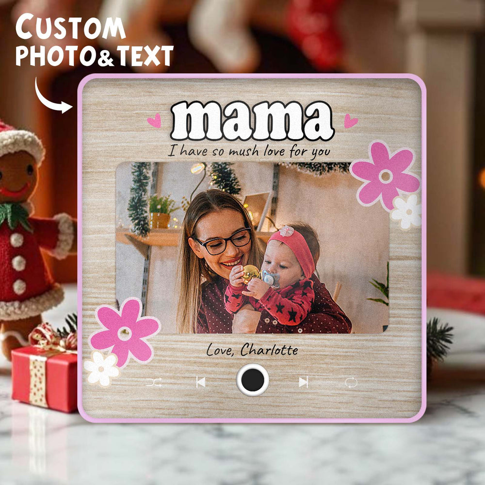 Personalized Christmas Gift for Mom Music Fridge Magnet Custom Music Magnets Can Play Songs Family Gifts