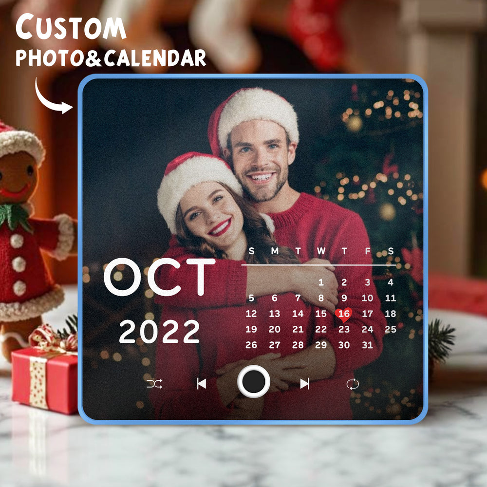 Personalized Photo Calendar Music Fridge Magnet Anniversary Gift Custom Music Magnets Can Play Songs Christmas Gifts